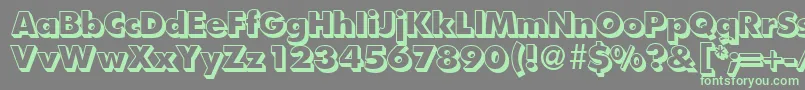 FunctiontwoshadedextraboldRegular Font – Green Fonts on Gray Background