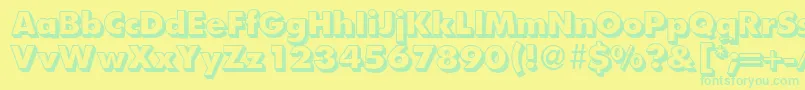 More about FunctiontwoshadedextraboldRegular Font FunctiontwoshadedextraboldRegular Font – Green Fonts on Yellow Background