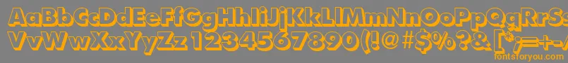 FunctiontwoshadedextraboldRegular-Schriftart – Orangefarbene Schriften auf grauem Hintergrund