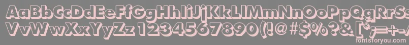 FunctiontwoshadedextraboldRegular Font – Pink Fonts on Gray Background