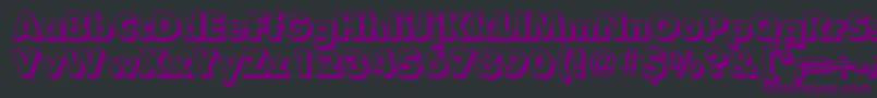 FunctiontwoshadedextraboldRegularフォントについての詳細 フォントFunctiontwoshadedextraboldRegular – 黒い背景に紫のフォント
