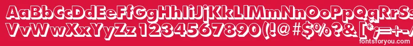 FunctiontwoshadedextraboldRegular Font – White Fonts on Red Background