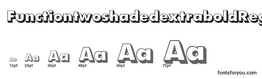 FunctiontwoshadedextraboldRegular Font Sizes