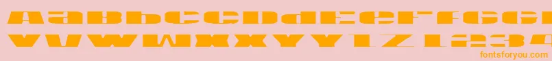 Usal Font – Orange Fonts on Pink Background