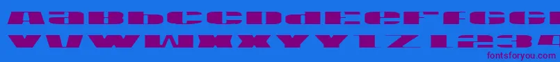 Usal Font – Purple Fonts on Blue Background