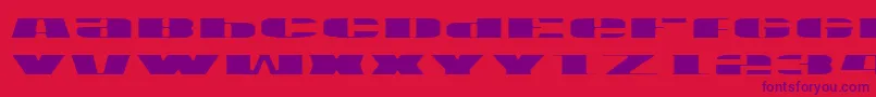 Usal Font – Purple Fonts on Red Background