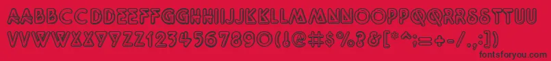 Quarkneon ffy Font – Black Fonts on Red Background