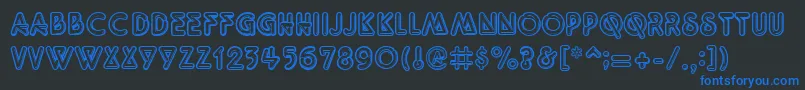 Quarkneon ffy Font – Blue Fonts on Black Background