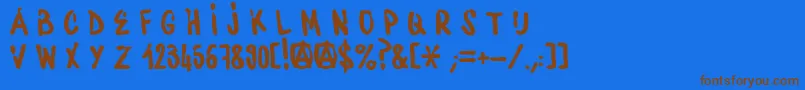 Шрифт WaterbaseCre – коричневые шрифты на синем фоне