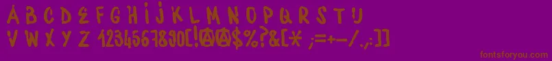 Шрифт WaterbaseCre – коричневые шрифты на фиолетовом фоне