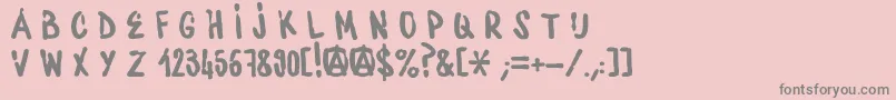 Шрифт WaterbaseCre – серые шрифты на розовом фоне
