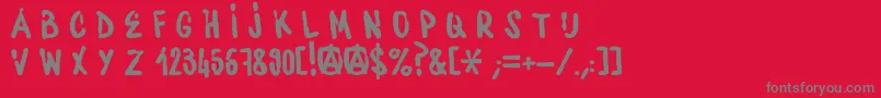 WaterbaseCre-Schriftart – Graue Schriften auf rotem Hintergrund