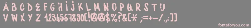 Шрифт WaterbaseCre – розовые шрифты на сером фоне
