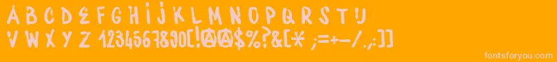 Шрифт WaterbaseCre – розовые шрифты на оранжевом фоне
