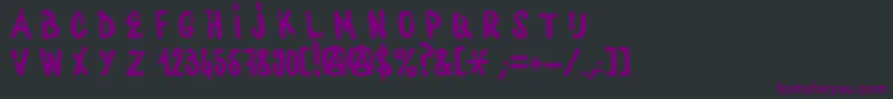 Шрифт WaterbaseCre – фиолетовые шрифты на чёрном фоне