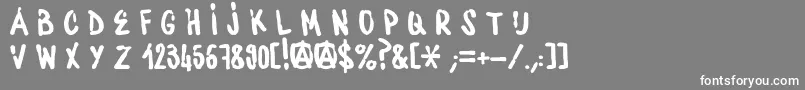 フォントWaterbaseCre – 灰色の背景に白い文字