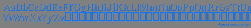 Shady Font – Blue Fonts on Gray Background