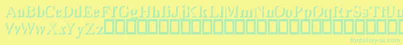 Czcionka Shady – zielone czcionki na żółtym tle
