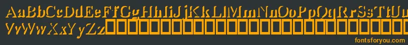 Shady Font – Orange Fonts on Black Background