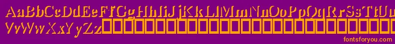 Shady Font – Orange Fonts on Purple Background