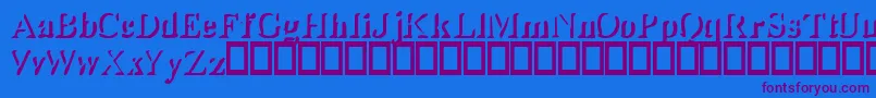 Shady Font – Purple Fonts on Blue Background