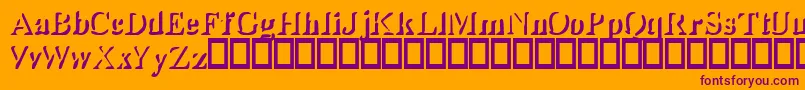 Shady Font – Purple Fonts on Orange Background