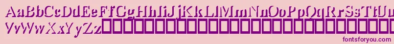 Shady Font – Purple Fonts on Pink Background