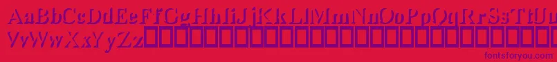 Shady Font – Purple Fonts on Red Background