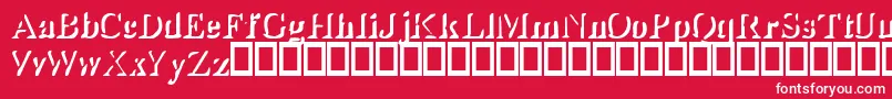 Shady Font – White Fonts on Red Background