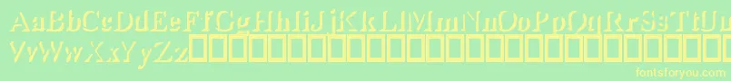 Shady Font – Yellow Fonts on Green Background
