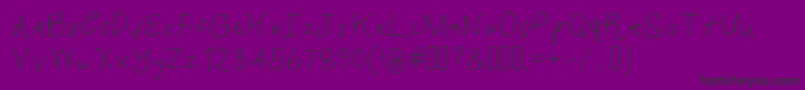 フォントCrappyFont – 紫の背景に黒い文字