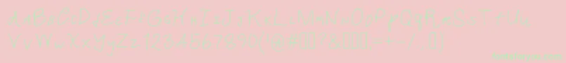 CrappyFont Font – Green Fonts on Pink Background