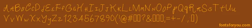 CrappyFont Font – Orange Fonts on Brown Background