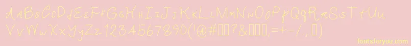 CrappyFont Font – Yellow Fonts on Pink Background