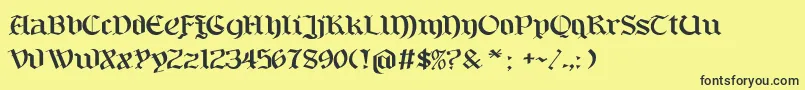 Bayern ffy Font – Black Fonts on Yellow Background