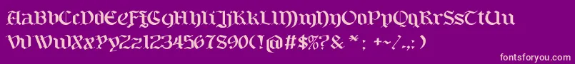 Bayern ffy Font – Pink Fonts on Purple Background