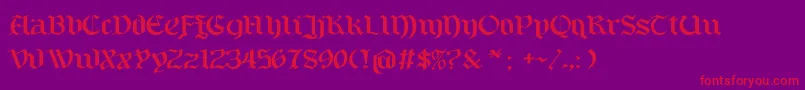 Bayern ffy Font – Red Fonts on Purple Background