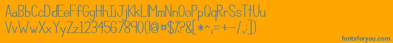 Kgcompassion Font – Blue Fonts on Orange Background