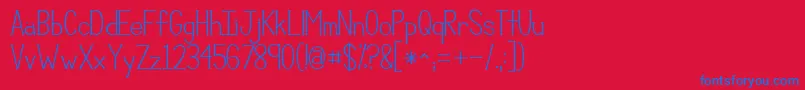 Kgcompassion Font – Blue Fonts on Red Background