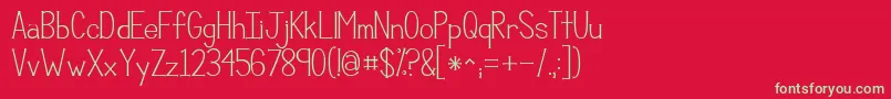 Kgcompassion Font – Green Fonts on Red Background