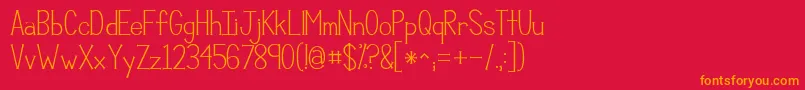 Kgcompassion Font – Orange Fonts on Red Background