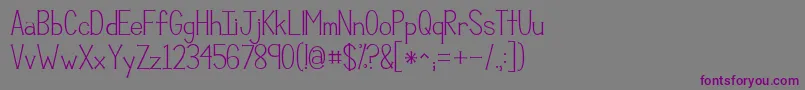 Kgcompassion Font – Purple Fonts on Gray Background
