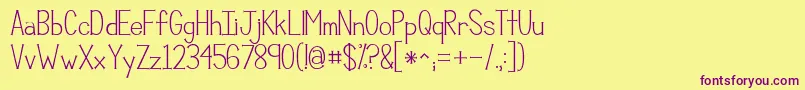 Шрифт Kgcompassion – фиолетовые шрифты на жёлтом фоне