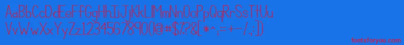 Kgcompassion Font – Red Fonts on Blue Background