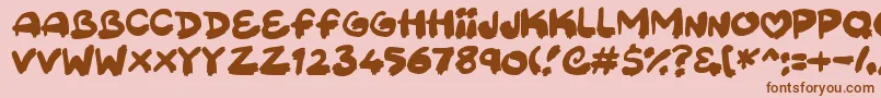 Saiba mais sobre a fonte Sweetpaint Fonte Sweetpaint – fontes marrons em um fundo rosa
