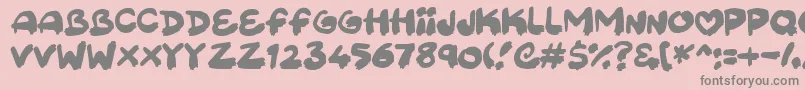 Sweetpaint Font – Gray Fonts on Pink Background