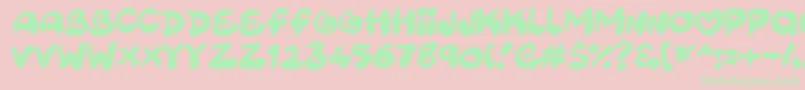 Sweetpaint Font – Green Fonts on Pink Background