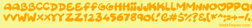 More about Sweetpaint Font Sweetpaint Font – Orange Fonts on Yellow Background