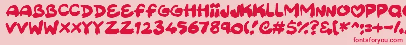 fuente Sweetpaint – Fuentes Rojas Sobre Fondo Rosa