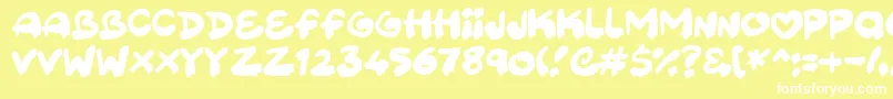 Sweetpaint Font – White Fonts on Yellow Background